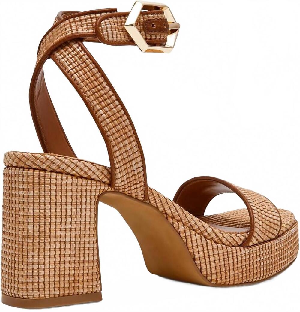 NEW STEVE MADDEN women's elida platform sandal in raffia - Picture 3 of 4